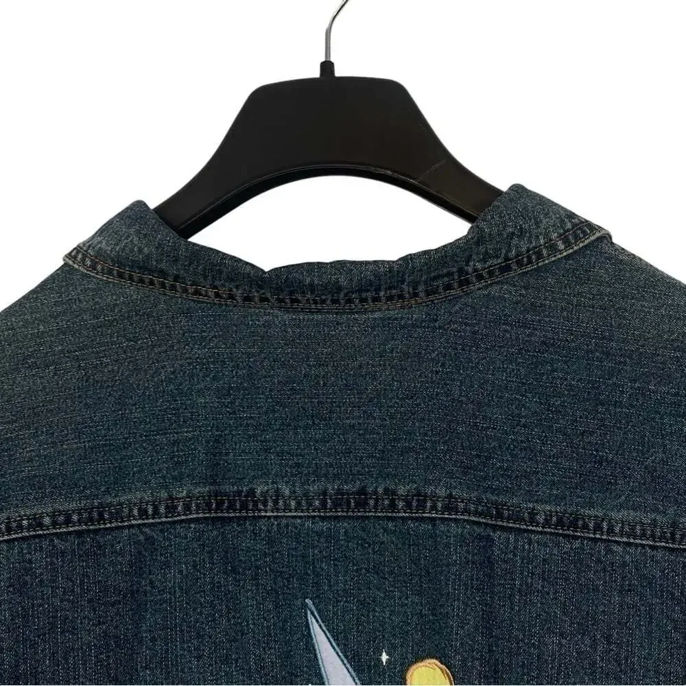 Disney Tinkerbell Jean Jacket Womens XXL Mickey Theme Park Movie Trivia - Picture 9 of 14